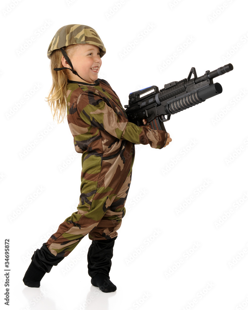 Delighted Little Machine-Gunner Delighted Little Machine-Gunner