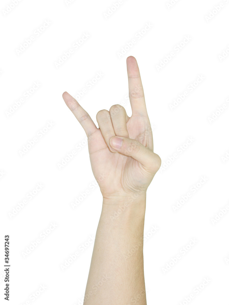 Hand gesture symbol isolated on white background Hand gesture symbol isolated on white background