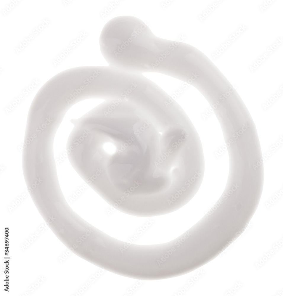 Face moisturizer (cream) sample, isolated on white Face moisturizer (cream) sample, isolated on white