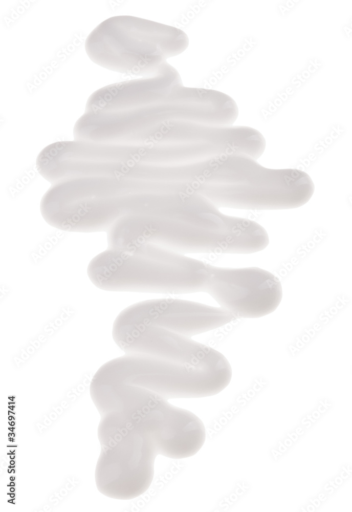 Face moisturizer (cream) sample, isolated on white Face moisturizer (cream) sample, isolated on white