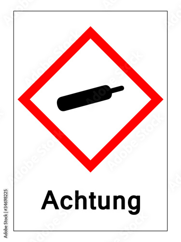 Gefahrenschild - Gasflasche