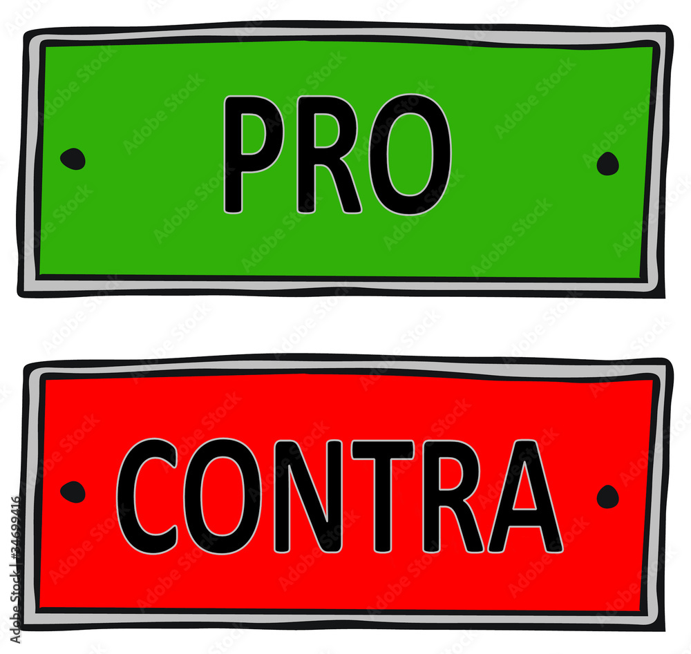 Pro und Contra StockIllustration Adobe Stock Pro und Contra StockIllustration Adobe Stock