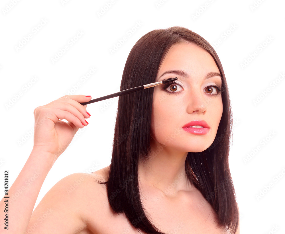 Young woman with mascara