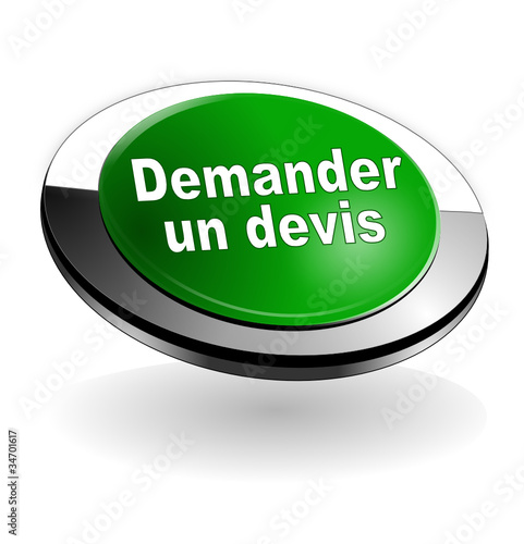 demander un devis sur bouton web 3d vert