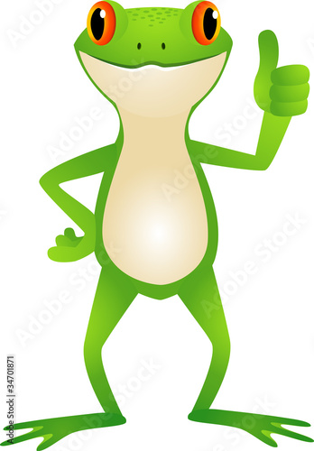 Frog with thumb up