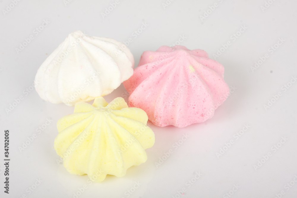 Isolated marshmallow cakes Isolated marshmallow cakes