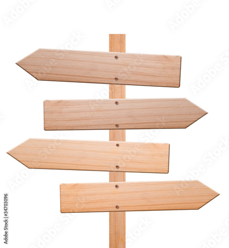Arrow signs isolated, with clipping path.