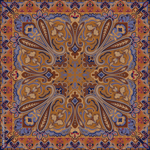 Traditional Style Colorful Paisley Bandana
