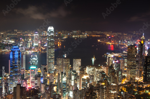 Night View of Hong Kong . © choikh