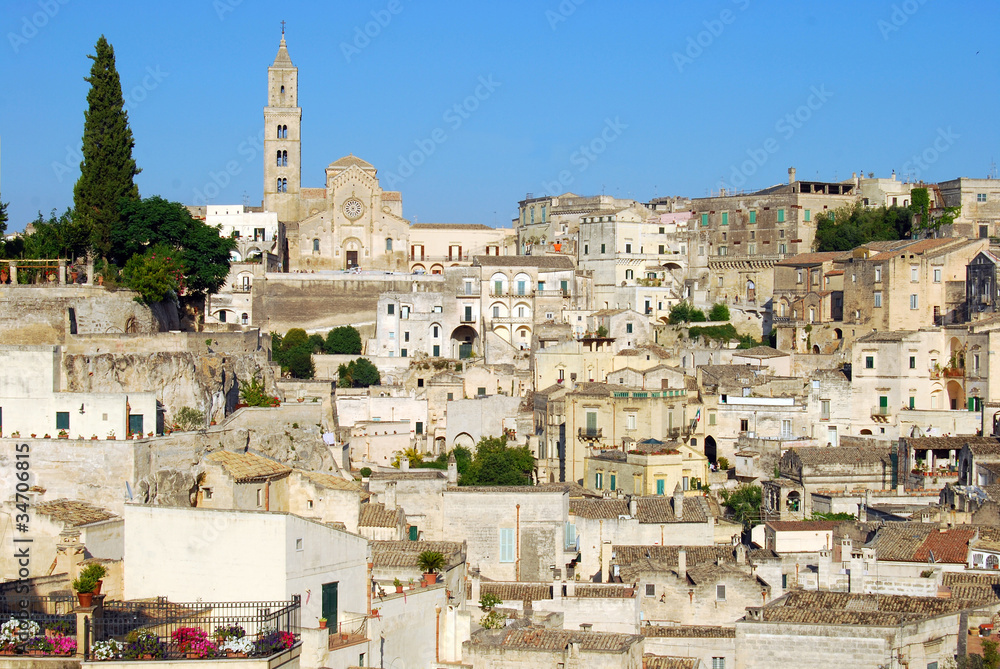 Panoramic image of the Sassi of Matera - Basilicata - Italy