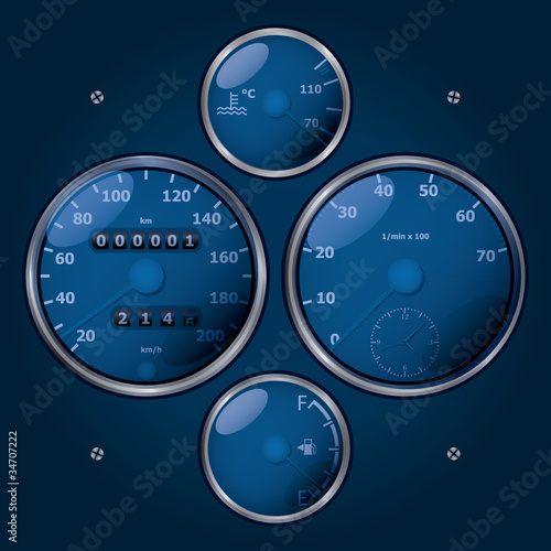 set of tachometers