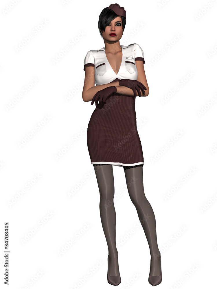 Fototapeta premium Military Girl