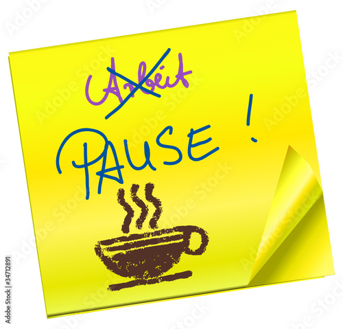 Haftnotiz - ARBEIT - PAUSE