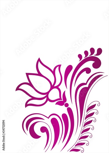 Fototapeta Naklejka Na Ścianę i Meble -  water lily ,motif design, India
