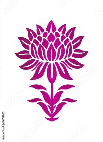 Fototapeta Naklejka Na Ścianę i Meble -  Indian lotus motif