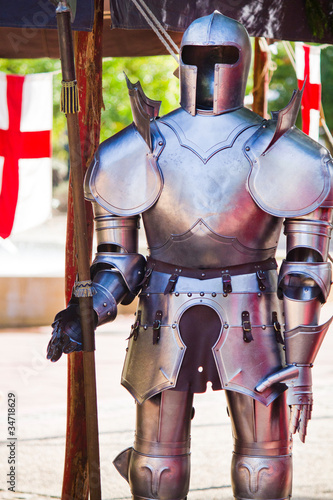 Medieval armor suit photo