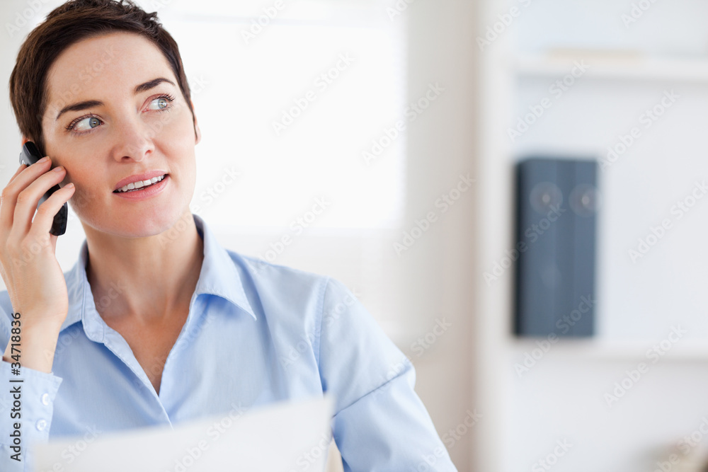 Businesswoman on the phone Businesswoman on the phone