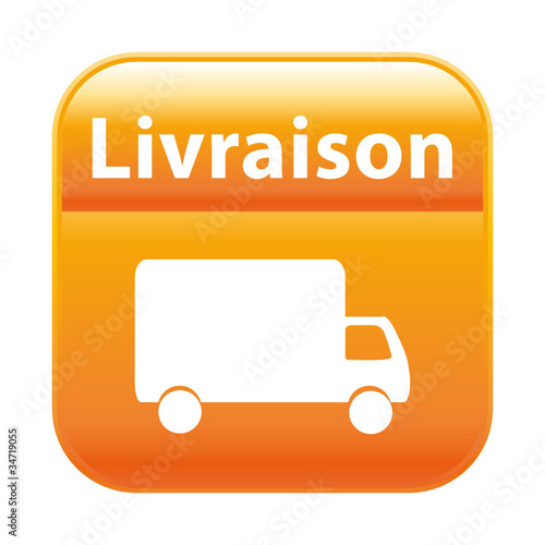 Bouton orange livraison