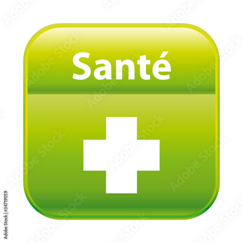 Bouton vert santé