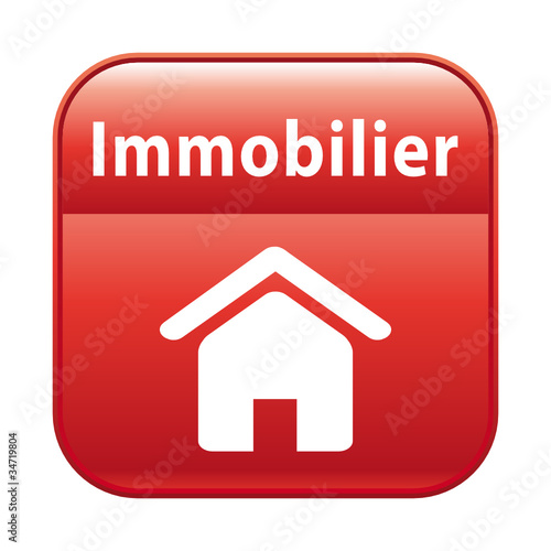 Bouton rouge section immobilier
