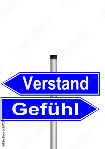 Gefühl und Verstand Schild