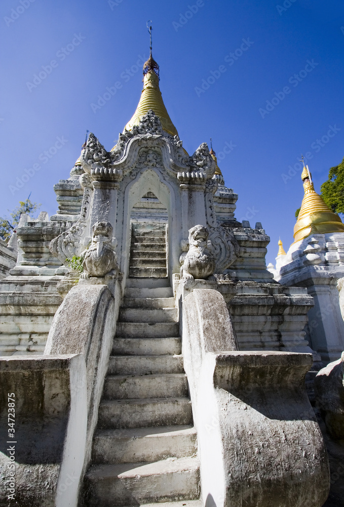 White pagoda, Amarapura, Burma