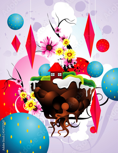 flower conceptual illustration