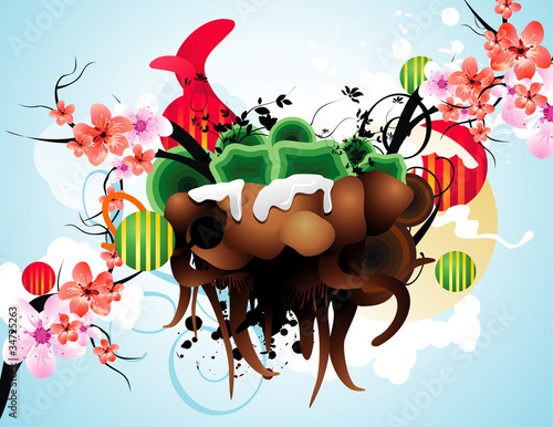 flower conceptual illustration