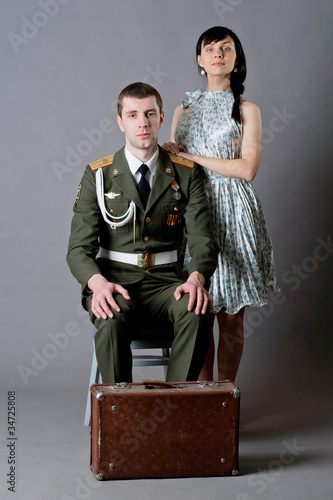 soldier and girl