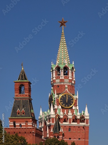 Photography towers of moscow kremlin