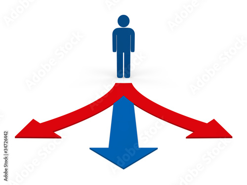 3d way arrow man