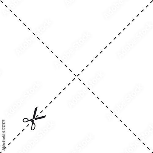 Ciseaux, pointillés