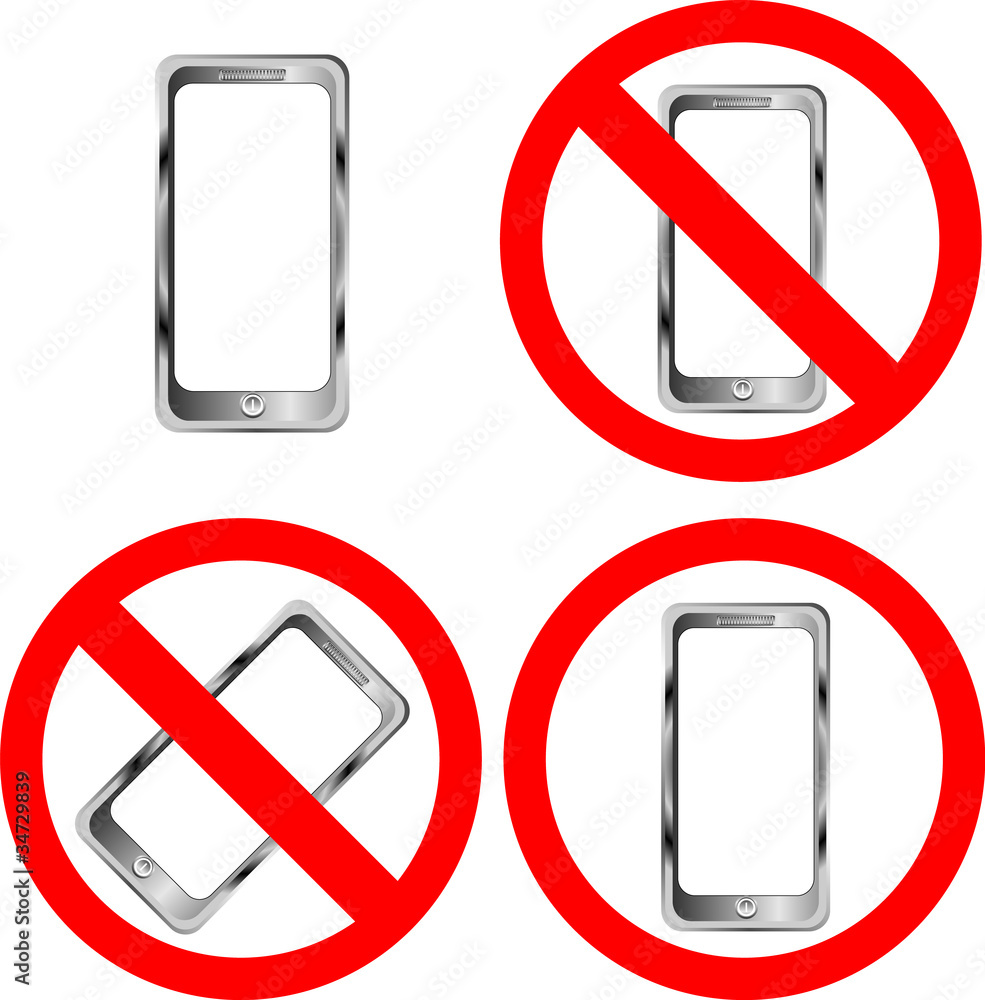 Mobile phone prohibition signs Mobile phone prohibition signs