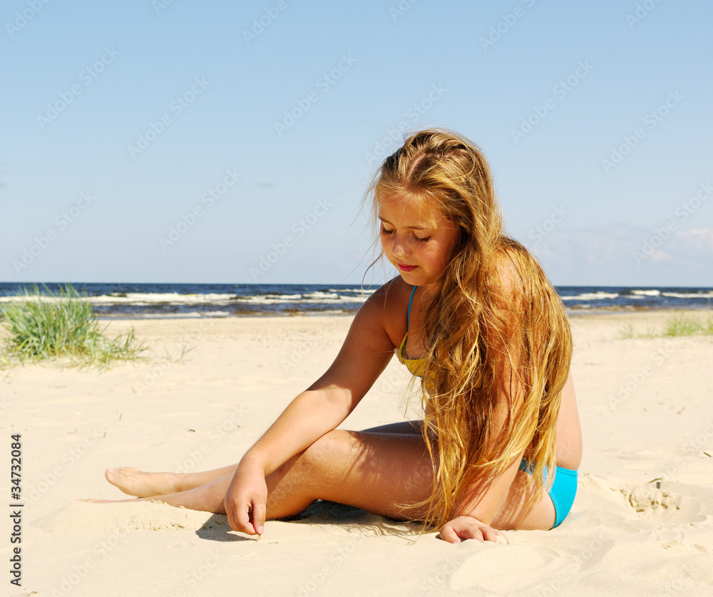 Girl at the sea.