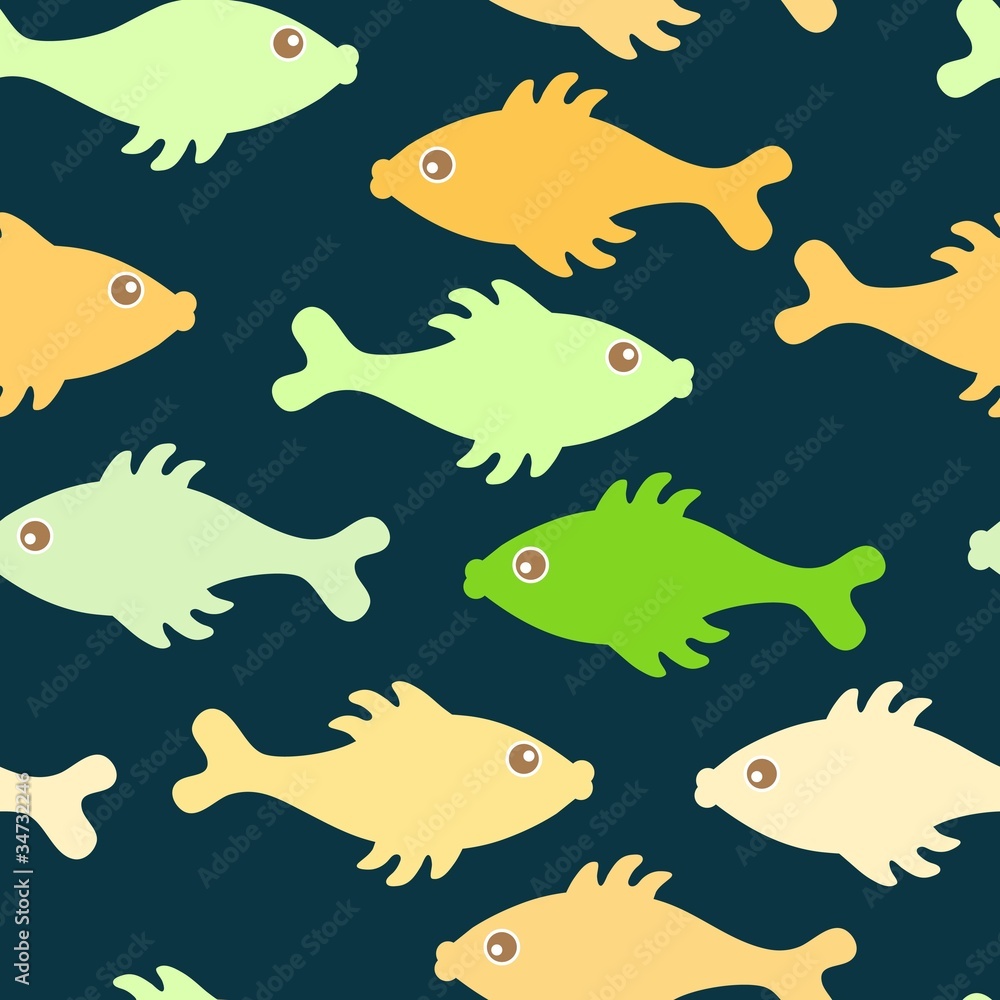 Seamless fish pattern Seamless fish pattern