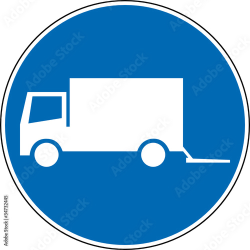 Gebotszeichen Ladezone Entladezone LKW Zeichen Schild