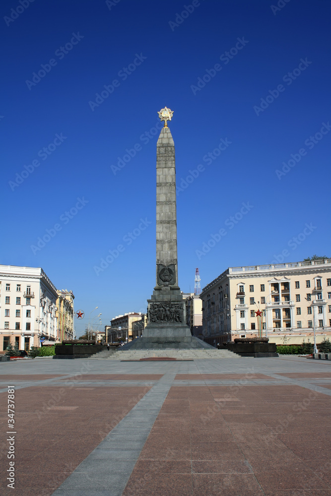 Monument on the Victory square in Minsk