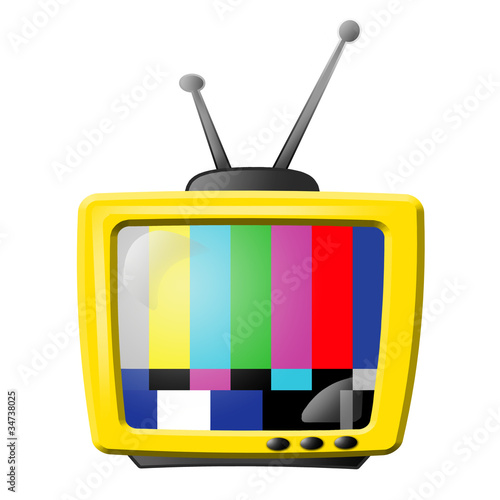 Canvas Print Yellow TV 2