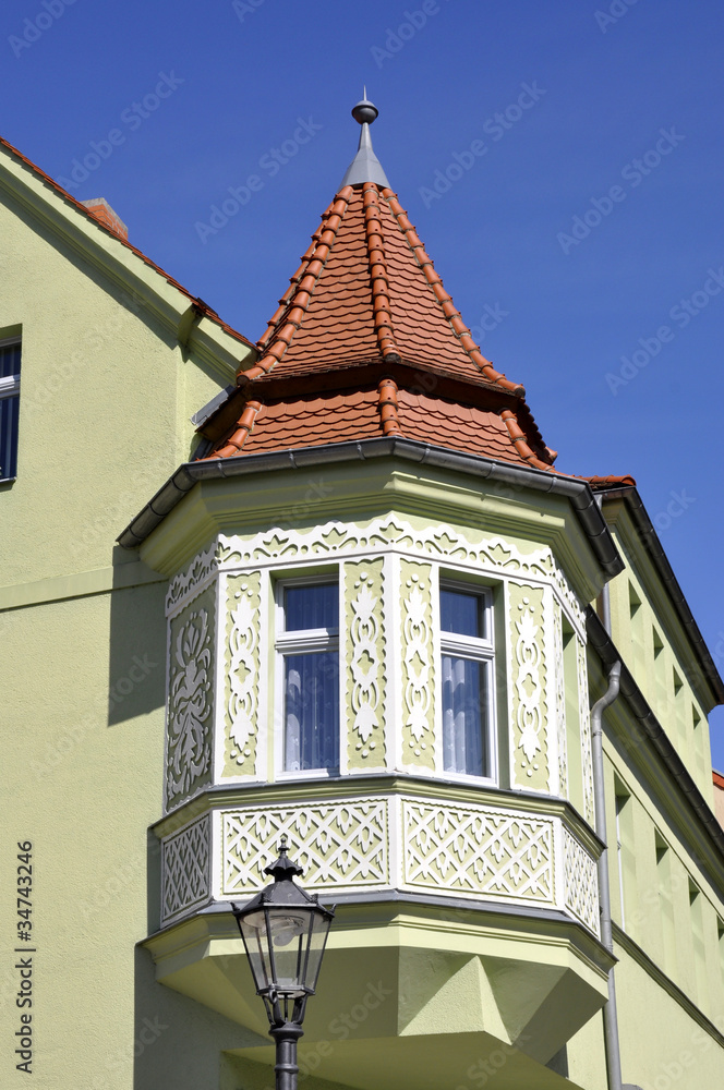Obraz premium Wittenberg Gründerzeithaus mit Erker