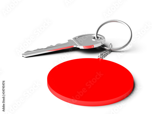 3d red key chain