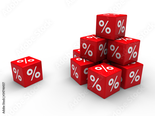 3d red cube sale