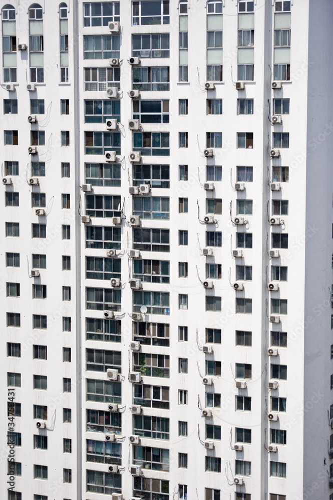 white crowded housing