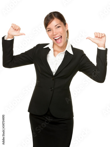 Fotografie cheerful confident young business woman