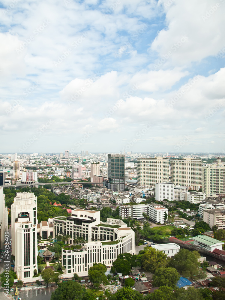 Fototapeta premium View of Bangkok city in the afternoon , Thailand