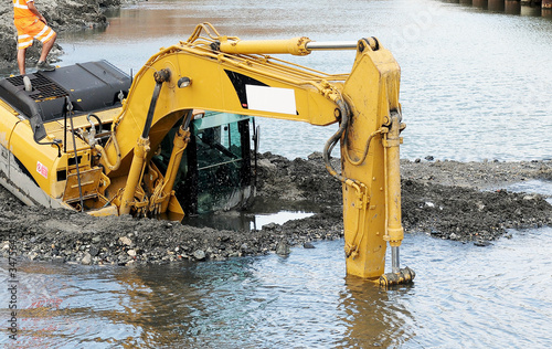 into the mud