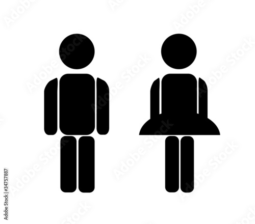 Mann Frau - Symbol Toilette