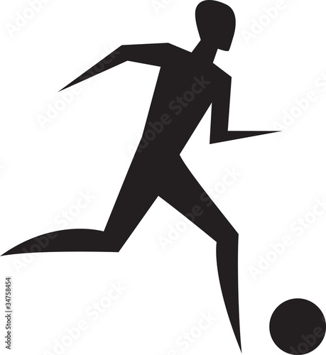 running man. stylish sport sign.