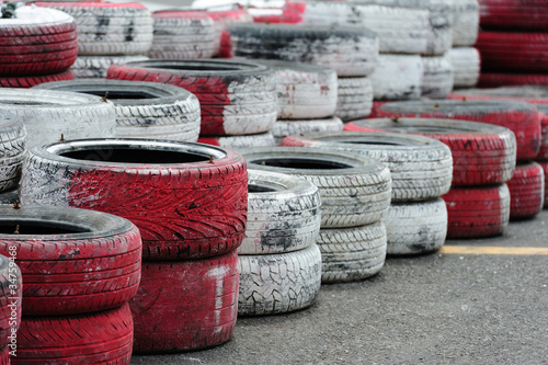 Tires in Racing Track