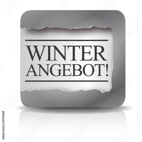 Winter Angebot icon riss photo