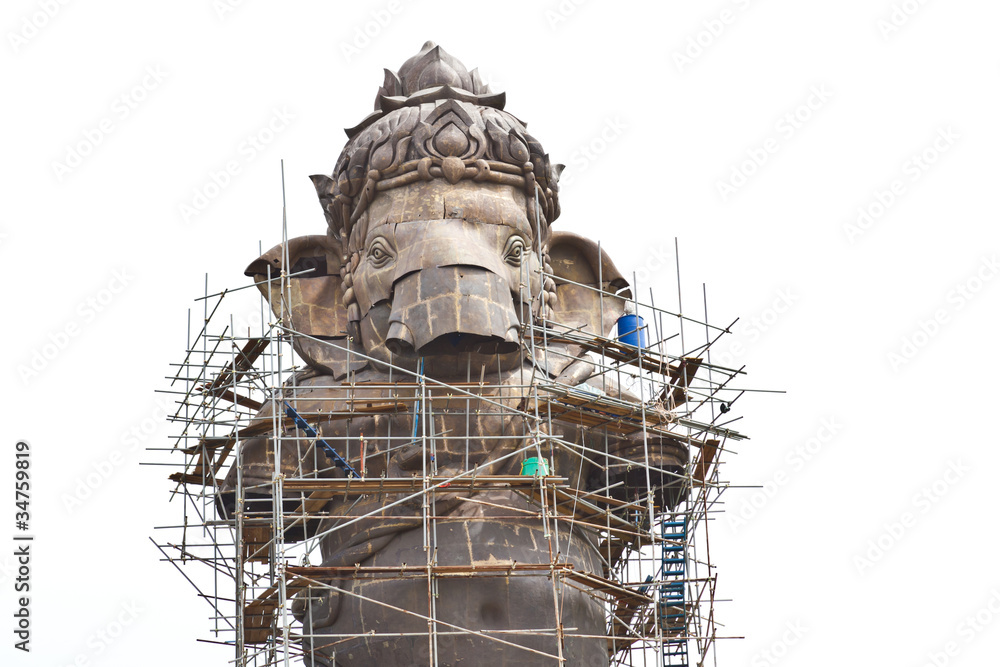 Construction,Ganesh hindu god in Thai temple